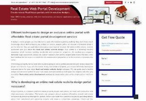 Real Estate Website Design | Best Real Estate Website Design - In today\'s world, people use the internet to avail information regarding anything they don\'t have much knowledge about. Before buying any product or service, people gather all relevant information about it on the internet. You can avail information about your nearest hospital, the latest mobile phone, nearest restaurant and also about the best real estate website design.
