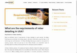 What are the requirements of rebar detailing in USA? - At Rebar People, we provide accurate and cost effective rebar detailing & estimation solutions. We use the latest softwares in the market to provide quality work.