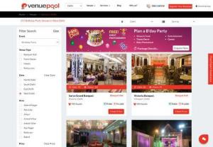 Birthday Party venues in West Delhi - Best Birthday Party venues in West Delhi  . Venuepool provides suitable birthday party Places for small, medium, as well as large gatherings. Complete Birthday packages with venue, food and entertainment. Contact: 8881338338
