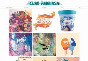 Clar Angkasa - Clar is a Brooklyn-based freelance illustrator-animator who has worked for various clients (both individuals and businesses), making illustrations, comics, animations and other design-related projects.