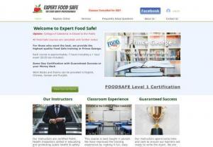 Expert Food Safe Training - For those who want the best, we provide the highest quality Food Safe training in Prince George.