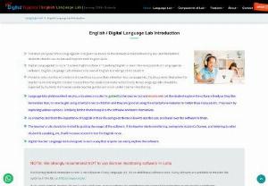 Digital language lab | Digital Teacher English language lab - Digital English language lab provides a different experience from traditional system of learning languages, teaching; offering advanced features & functionalities.