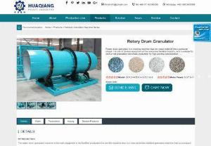 Rotary drum granulator - The rotary drum granulator machine are designed for producing the fertrilizer into granulator. It can be designed in the organic fertilizer production line or it also can be used in the npk fertilizer prioduction line.