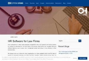 HR Software for Law Firms - Labor management in other words employee management is the most expensive and tedious practice to undergo in a business firm. For this reason, the business organizations are invariably looking at different options so as to lessen their management burden and bring in more efficiency in their business place.

