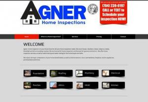 Agner Home Inspections - We are a licensed home inspector in the state of NC. We offer pre-sale inspections, buyer inspections, water testing, and radon testing. Call us for your next home inspection!