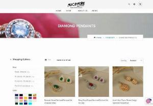 Diamond Pendant Set Designs - Want to see the diamond pendant set designs, check at Much-More, an designer jewellery store where you find the latest designs of diamond pendant set available online.  