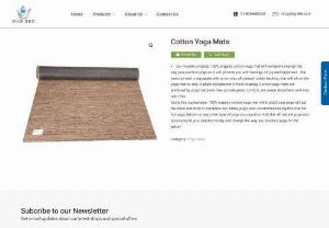 Cotton Yoga Mats - Ehg-360 is one of the preferred Yoga mat manufacturer in India  for their two organic yoga mats. The cotton yoga mat is made of biodegradable material and environment friendly making it non-toxic for yoga practitioners. It has a rubber backing to make the cotton yoga mat a non-slip mat. 