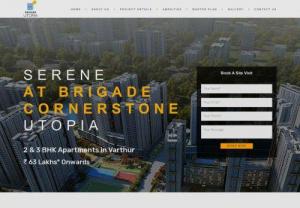 Brigade Cornerstone Utopia | Brigade Cornerstone | Brigade Utopia Serene - Brigade Cornerstone Utopia is a newly launched residential project, Brigade Cornerstone is luxury apartments, 2/3/4 BHK luxury apartments, penthouses, and houses. Buy best price apartments in Brigade Utopia Serene.