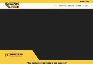 Crawfo\'s Tyres - Crawfo\'s Tyres are a multi-disciplined tyre service company that provides measure, source, fit, balance and fleet service to industry and the public sector to above recognised industry standards.