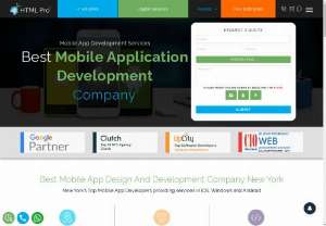 Mobile App Development Company - HTML Pro is a Top Mobile Application Development Company in New York providing hybrid and native App Development services in iOS, Windows, and Android.