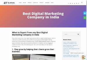 Best Digital Marketing Company In India - Every online business wants a best digital marketing service that can help boost their business. Best is a relative term and different people can have different meaning about what best digital marketing services are.