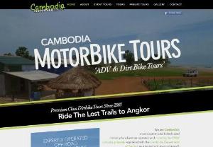 Cambodia MotoBike Tours - Cambodia\'s most experienced and dedicated motorcycle adventure operator and currently the ONLY company properly registered with the Cambodia Department of Tourism as a motorcycle tour company!!  

Famed as \'THE WILD WEST OF ASIA\' Cambodia is deep in history and rich in culture, offering the most incredible OFF-ROAD RIDING in the world.  Venture deep into lost temples through jungle trails, wild river crossings on a vast range of incredible terrain, remote villages and explore this truly ama