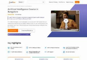 Artificial Intelligence Course In Bangalore - The Best Artificial Intelligence Course Course In Bangalore. Take your career to new heights now.