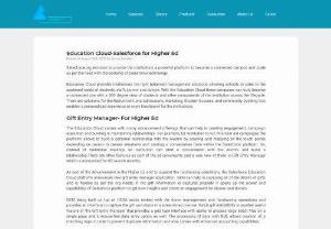 Education Cloud Salesforce For Higher Ed - As part of the advancement in the Higher Education and to support the fundraising operations, the Salesforce Education Cloud platform announces the new gift entry manager application.