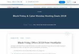 Black Friday & Cyber Monday Hosting Deals 2019 - We always wait for Black Friday & Cyber Monday deals, because this is the time of the year when we can do bulk shopping at a discounted price, So this is the right time to start your own business with HostSailor

      HostSailor Now provides the best 1Gbps services at very cheap prices.