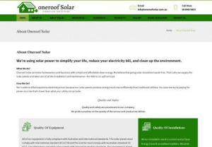 Best Solar Company in Alice Springs | Oneroof Solar - Best Solar Company in Alice Springs - Oneroof Solar is known as the Best Solar Company in Alice Springs. Oneroof Solar provides homeowners and business with simple and affordable clean energy.