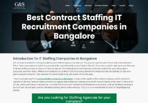 Best Contract Staffing and Recruitment Company in Bangalore - Instead of competing in traditional IT hiring, today most of the organization use contract staffing services for keep project moving.

