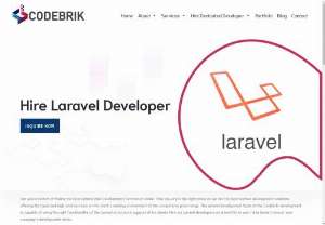 Hire Laravel Developer | Laravel App Development Company - Codebrik development is capable of using the right functionality of laravel, Hire our Laravel developers on a monthly or part-time basis to boost your comapny growth.