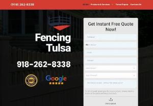 Fencing Tulsa OK - Superior fencing installation company in Tulsa. Our expert fence contractors design, install & service chain link, wood, vinyl, ornamental fencing.Full  Address;	 
1142 S Garnett Rd
Tulsa,OK,74128
Phone;
918-262-8338

