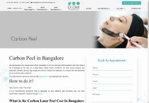 Carbon Peel Treatment in Bangalore - A carbon peel is a non-invasive laser treatment which is painless and provides with minimal-to-zero downtime. The carbon peel is highly beneficial for people with blackheads, oily skin, open pores, acne, pigmentation, dull skin, etc. To avail the benefits of carbon peel in Bangalore, visit Dr. Dixit Cosmetic Dermatology Clinic to achieve clear, glowing, and smooth skin. 