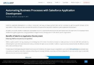 Automating Business Processes with Salesforce Application Development - Improve user experiences and automate business processes with #Salesforceapplication development. Explore the benefits of #customapplication development using #Salesforce.