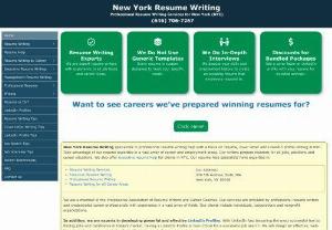 New York Resume Writing - New York Resume Writing specializes in professional resume writing help with a focus on resume, cover letter and LinkedIn profile writing in NYC. Take advantage of our resume expertise in a vast array of career and employment areas. Our writers prepare resumes for all jobs, positions and career situations.We also offer executive resume help for clients in NYC.