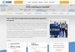 Citrix Training in Chennai - Anyone looking for best Citrix training center in Chennai? SSDN Technologies provide best Citrix training in Chennai by certified trainer. We offer corporate and individual training. SSDN Technologies are authorized training partner of Citrix. Take Citrix certification training in Chennai and get certified. Register Now