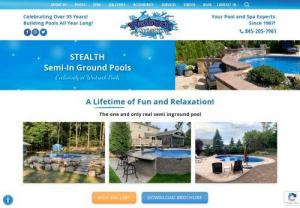 Semi-Inground Pools Rockland County, NY - A semi-inground pool is the perfect medium between the beauty of an inground pool and the cost & convenience of an above ground pool.