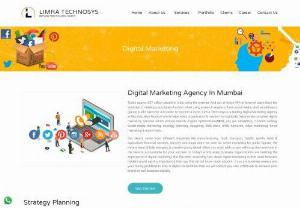 Leading Digital Marketing Agency in Mumbai - Limra Technosys is a leading Digital Marketing Agency in Mumbai, Navi Mumbai which helps every organization & markets them globally. We provide complete digital marketing services which include Search Engine Optimization(SEO), pay per click(PPC), Content writing, Social media marketing, strategy planning, Designing, SMS blast, ORM, Adwords, video marketing, Email marketing & many more.