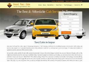 Royal Taxi Cabs Jaipur - Jaipur is one the most beautiful city in rajasthan. Many tourist, every year come to  visit or for a tour. Royal taxi cab provide the best taxi in jaipur for visit to tourists at very affordable price.