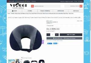 VIAGGI U Shape Super Soft Memory Foam Travel Neck Pillow - Responsive memory foam pillow with 360 degree perfect fit design gives you sound sleep while on the go. Flattened rear end is perfect for all travel seats. Right & left wings are designed for extra support to cheek & head. Ideal for chronic pain relief, provides optimal head, neck & shoulder support.