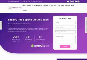 Shopify Page Speed Optimization | Ecommerce Store Optimization - We are the top Shopify page speed optimization service provider which helps to improve the page speed score and loading time of your Shopify store & providing smooth user experience.