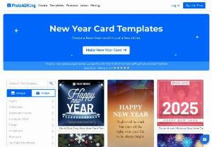 New Year card - Warm the turn of the year with the prospering wishes served over New Year greeting cards. The templates are meant just for your utility to design one in just a matter of seconds.