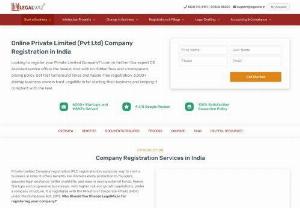 Private Limited Company Registration in India - We provide quick and affordable service to register a private limited company through 100% online process. Our services are trusted by thousands of businesses in all major cities of India. Pvt Ltd Company Registration is highly preferred by startups
