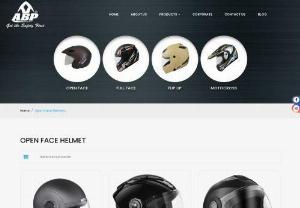 Open Face Helmet Manufacturers - ABP Helmet is one of the best Open Face Helmet Manufacturers. ABP Helmets using the latest technology to manufacture stylish and lightweight helmets and this company is a reputed brand as Open Face Helmet Manufacturers for a long time.