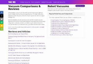 Vacuum HQ - Compare the features,  specifications,  and prices of robot and stick vacuum cleaners from major brands. Conduct head-to-head feature comparisons to help you make an informed decision on which vacuum cleaner to buy.