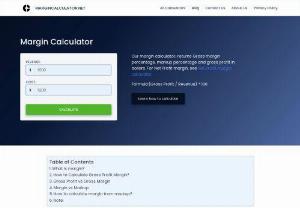 Margin calculator - you can get rid off accounting problem