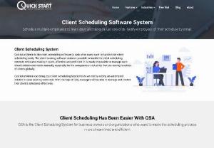 Best Client Schedule Management | Services - QuickStart Admin - QuickStart Admin is the most trusted and dominant Best Client Schedule Management Software by using which the users will be able to comprehensively manage their client\'s schedule in a very active and controlled way. QSA helps professionals spend less time on managing appointments and more helping their clients achieve their goals!