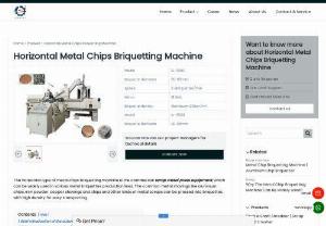 Metal Chip Briquette Machine - The horizontal type of metal chip briquette machine(metal briquetting machine) is the commercial scrap metal press equipment, which can be widely used in various metal briquettes production lines.