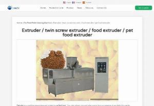 pet food extruder - Extruder is a machine processing and producing puffed food. Corn, rice, wheat, rice and other grains that are common in our daily life can be processed into puffed food by extruder.