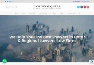 Law Firm Qatar - law firm qatar is one of the most visited websites in Qatar. Law firm Qatar is all about Qatar Law, Lawyers in Qatar. you can find best lawyers and professional law firms who offer their services in All domains of Law