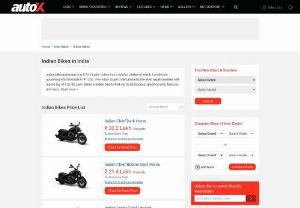 Indian Bike Price in India - Are you looking for Indian Bike Price in India? Check out Indian bike price, reviews, images, specifications, mileage and showroom for Indian bike at autoX.