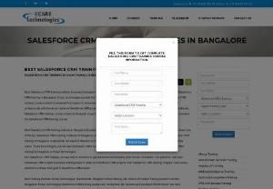 Best Salesforce CRM Training in Bangalore - eCare Technologies located in Marathahalli - Bangalore, is one of the best Salesforce CRM Training institute with 100% Placement support. Salesforce CRM Training in Bangalore provided by Salesforce CRM Certified Experts and real-time Working Professionals with handful years of experience in real time Salesforce CRM Projects.