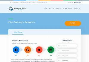 Best Citrix Training Institute - Citrix Training in Bangalore with 100% pacement. We are the Best Citrix Training Institute in Bangalore. Our Citrix courses are taught by working professionals who are experts in.