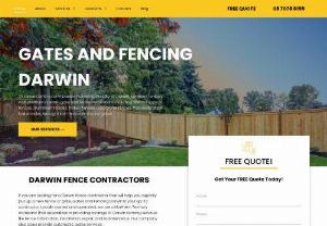 Gates and Fencing Darwin - If you are looking for a Darwin fence contractor that will help you expertly put up a new fence or gate, Gates and Fencing Darwin is your go-to contractor. Locally owned and operated, we are a Northern Territory company that specializes in providing a range of Darwin fencing services like fence fabrication, installation, repair, and maintenance. Our company also does provide automatic gates services.