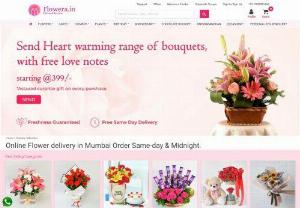 Online Flower Delivery In Mumbai | Send Flowers to Mumbai | Flowera - Flowera provides Online Flower Delivery in Mumbai - Send fresh flowers to Mumbai within 3hours of same-day and midnight free delivery, get up to 20% discount.