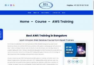 AWS Training in Bangalore - Best AWS Training in Bangalore, Learn from best AWS Training Institutes in Bangalore with certified experts & get 100% assistance.