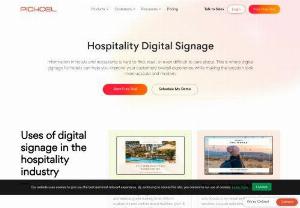 Hospitality Digital Signage Software - Pickcel - Hospitality digital signage software provides information about the hotel/resort. digital signage solution is a cloud-based digital signage software used to improve guest experiences