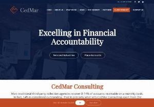 Excelling in Financial Accountability  cedmar - We serve Healthcare Suppliers, Business Service Providers, and Business-to-Business companies, and we specialize in providing Technology Vendors a unique and progressive approach to 3rd party collections.