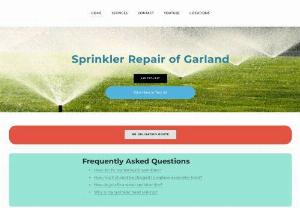 Sprinkler Repair of Garland - We are a full service sprinkler repair company. We serve the community of the greater Dallas Fort Worth area. We specialize in sprinkler head repair,  sprinkler pipe repair,  sprinkler valve repair,  sprinkler box repair and sprinkler system tune-up. Call us today for your sprinkler repair (469) 757-4767